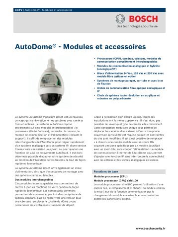 AutoDome® - Modules et accessoires