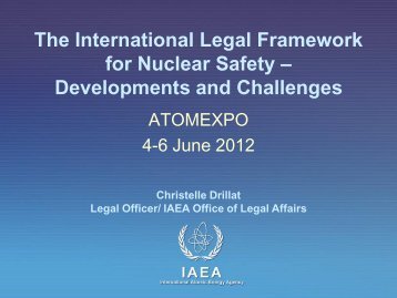 The International Legal Framework for Nuclear Safety ...