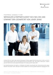 11.12.2006: Wensauer & Partner kleidet sich neu