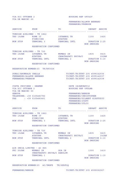 Indian nationals reaching 20 Jan 2012