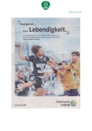 Pressespiegel 30.01. - SC DHfK Handball