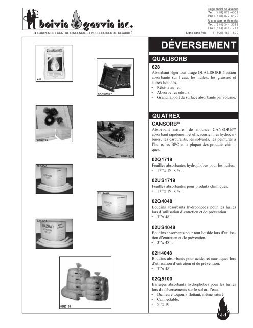 boivin gauvin inc. DÉVERSEMENT