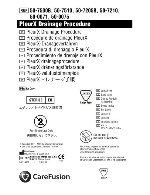 PleurX Drainage Procedure - CareFusion