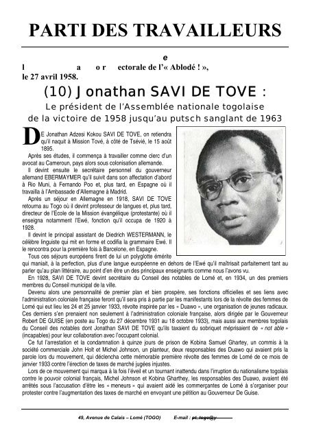 Jonathan SAVI DE TOVE - Diastode