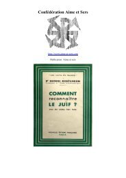 Comment reconnaitre le juif publié par Aime et sers