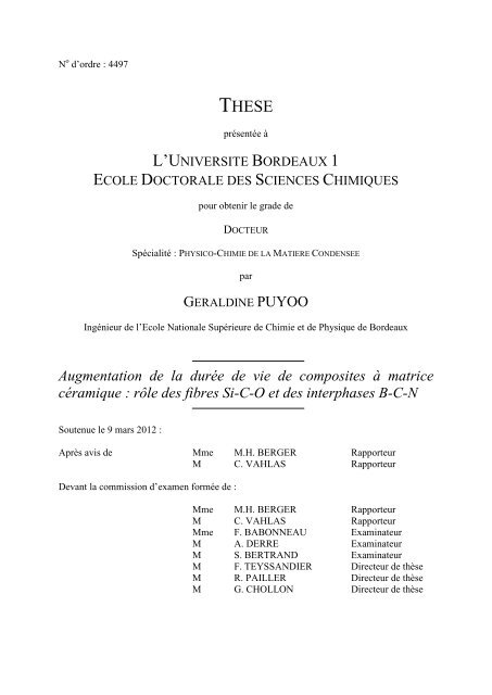 Augmentation de la durée de vie de composites à matrice céramique