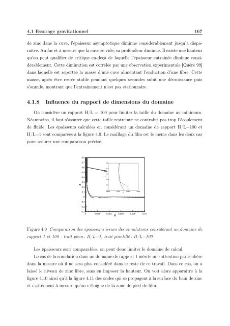 Simulation numérique de l'essorage et du refroidissement d'un film ...