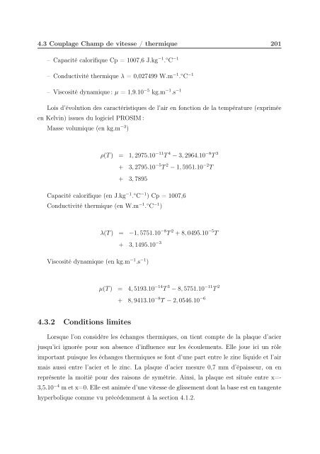 Simulation numérique de l'essorage et du refroidissement d'un film ...