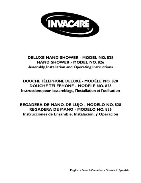 DELUXE HAND SHOWER - Invacare