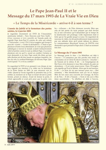 LA VRAIE VIE EN DIEU MAGAziNE - Tlig.fr