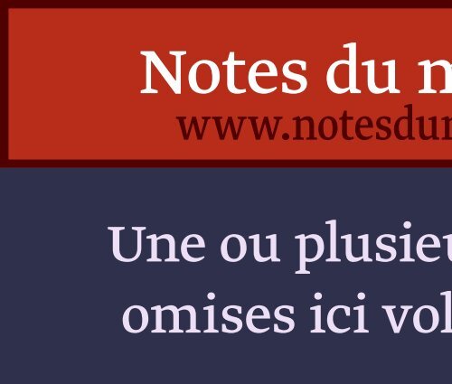 journal asiatique - Notes du mont Royal