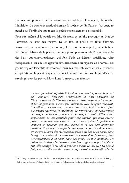 La poésie et l'intimité ou L'identité et l'être au monde - Epublications