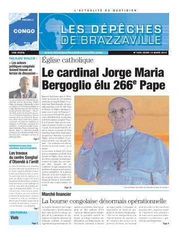 Le cardinal Jorge Maria Bergoglio élu 266e Pape - Les Dépêches ...