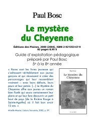 Le mystère du Cheyenne - Les Éditions des Plaines