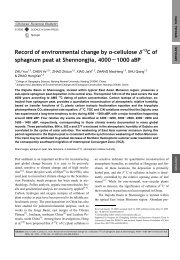 Record of environmental change by α-cellulose δ 13C of sphagnum ...