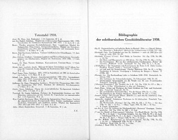 Bibliographie der solothurnischen Geschichtsliteratur 1938.