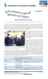 Producteurs de semences du Québec - Fédération des producteurs ...