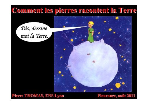 Comment les pierres racontent la Terre (2011 - Pierre THOMAS ...