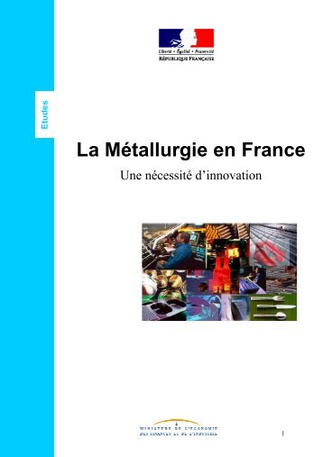 L'étude "La Métallurgie en France : une nécessité d'innovation" - Dgcis