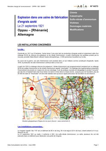 Télécharger la fiche détaillée de l'accident au format .pdf (180 ... - Aria