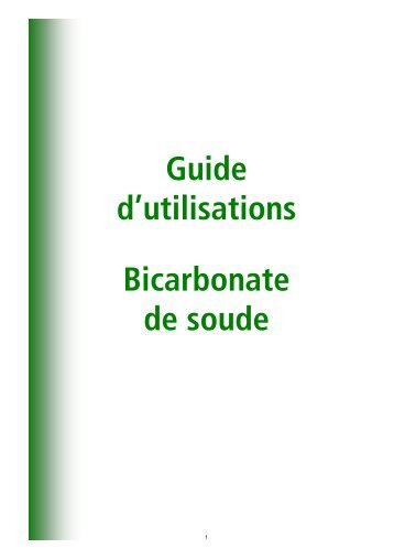 Guide d'utilisations Bicarbonate de soude - Mr.Bricolage Lillebonne
