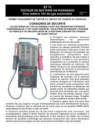 Notice Testeur de batterie - Selectronic