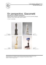 En perspective, Giacometti - Musée des Beaux-Arts de Caen