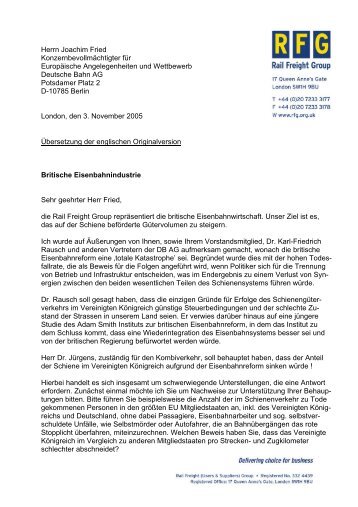 Herrn Joachim Fried Konzernbevollmächtigter für Europäische ...