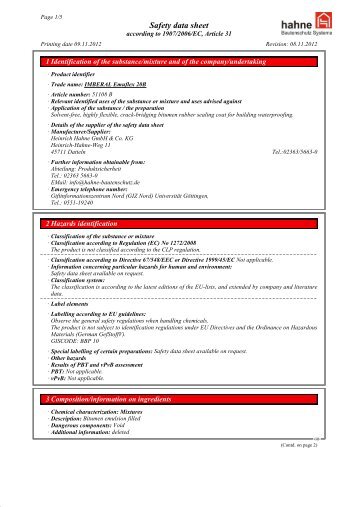 Safety data sheet