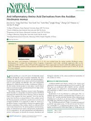 Anti-inflammatory Amino Acid Derivatives from the Ascidian ...