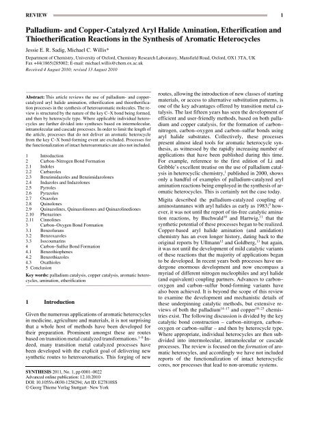 Palladium- and Copper-Catalyzed Aryl Halide Amination ...