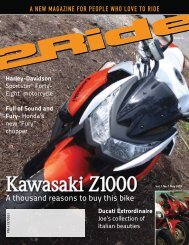A thousand reasons to buy this bike - 2Ride Motorcycle Magazine