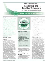 LG904, Leadership and Teaching Techniques (PDF) - Missouri 4-H ...
