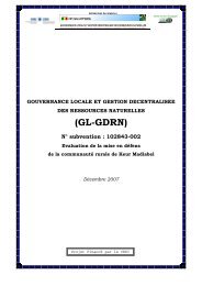 gouvernance locale et gestion decentralisee des ressources