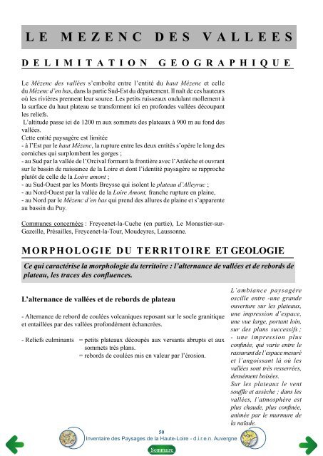 Inventaire des Paysages de la Haute-Loire - Conseil général 43