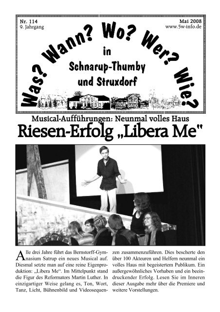 Riesen-Erfolg „Libera Me“ - Schnarup-Thumby, Struxdorf