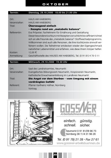 Mit Sonderteil „10 Jahre AnSporn“ 4/2008 - Landkreis Neumarkt