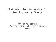 Introduction to protocol fuzzing using Scapy