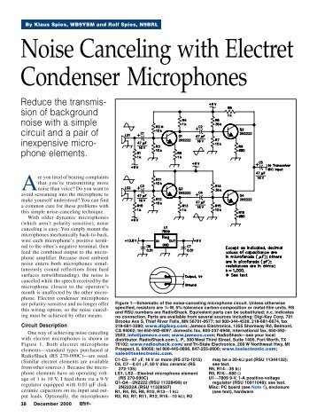 Noise Canceling with Electret Condenser Microphones