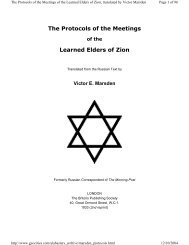 The Protocols of the Meetings Learned Elders of Zion - Index of