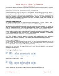 Byte and Bit Order Dissection