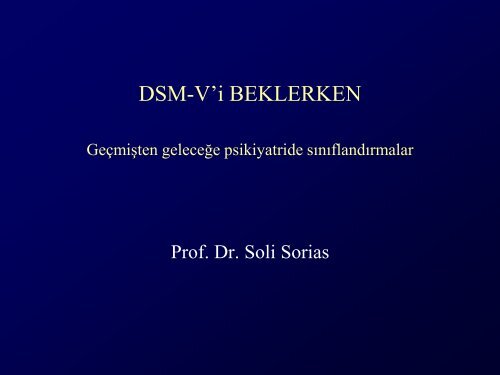 DSM-V'i BEKLERKEN