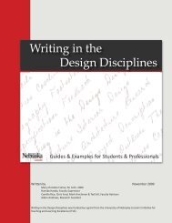 Writing in the Design Disciplines - College of Architecture - The ...