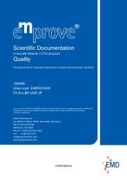 Emprove Regulatory Dossier Contents Example - EMD Chemicals