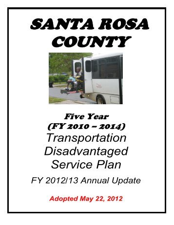 Santa Rosa County Transportation Disadvantaged Service Plan ...