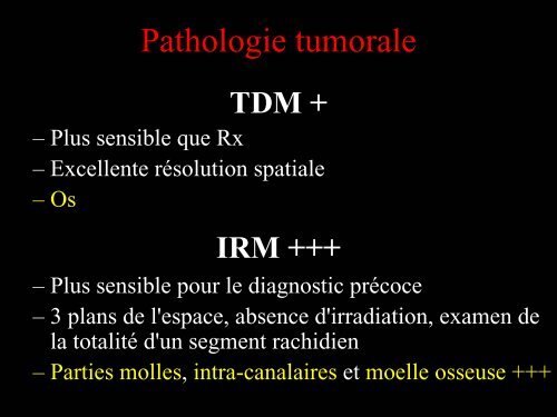 Pathologie du Rachis