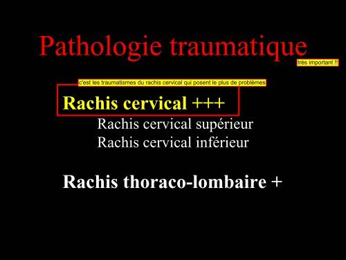 Pathologie du Rachis