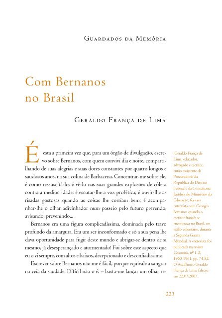 Guardados da Memória - Academia Brasileira de Letras