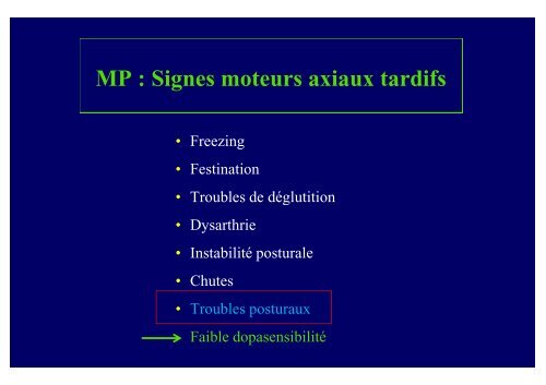 Troubles posturaux et syndromes parkinsoniens - Janv 2010