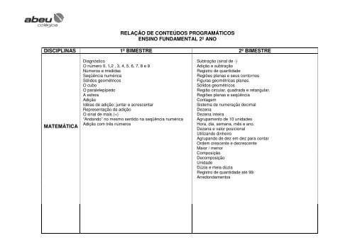 2º Ano Do Ensino Fundamenta1